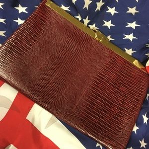 Vintage Snakeskin Clutch